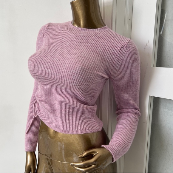 Brand New Zara Light Purple Ribbed Knit Top - Picture 3 of 5